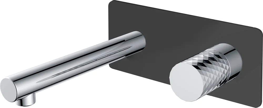 Смеситель для раковины Boheme Stick black diamond chrome, черный, хром  125-BCR - 0