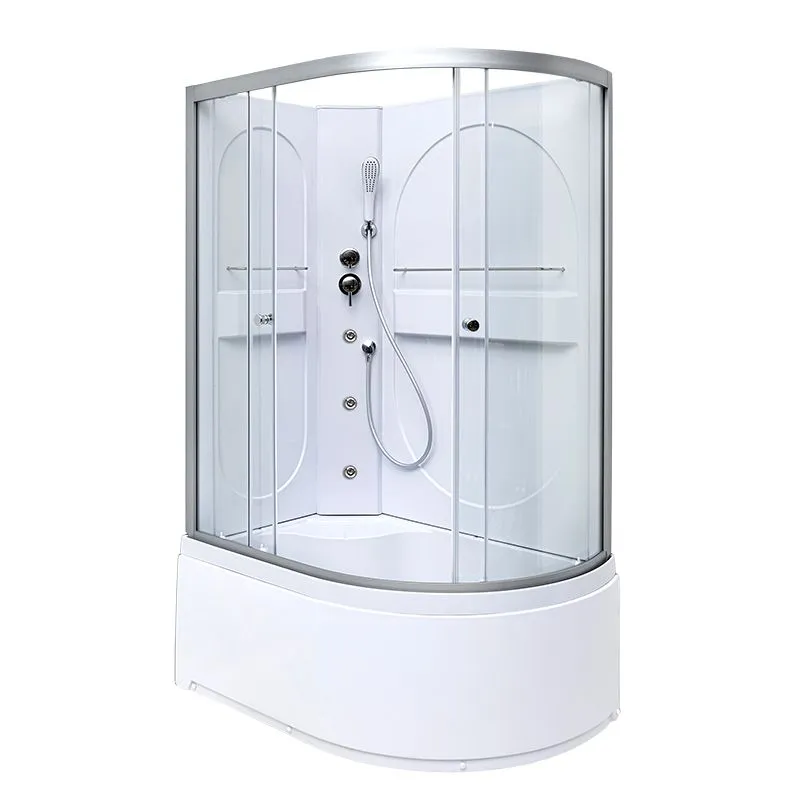 Душевая кабина Deto L 120х80 с гидромассажем, хром  L620LNGM - 0