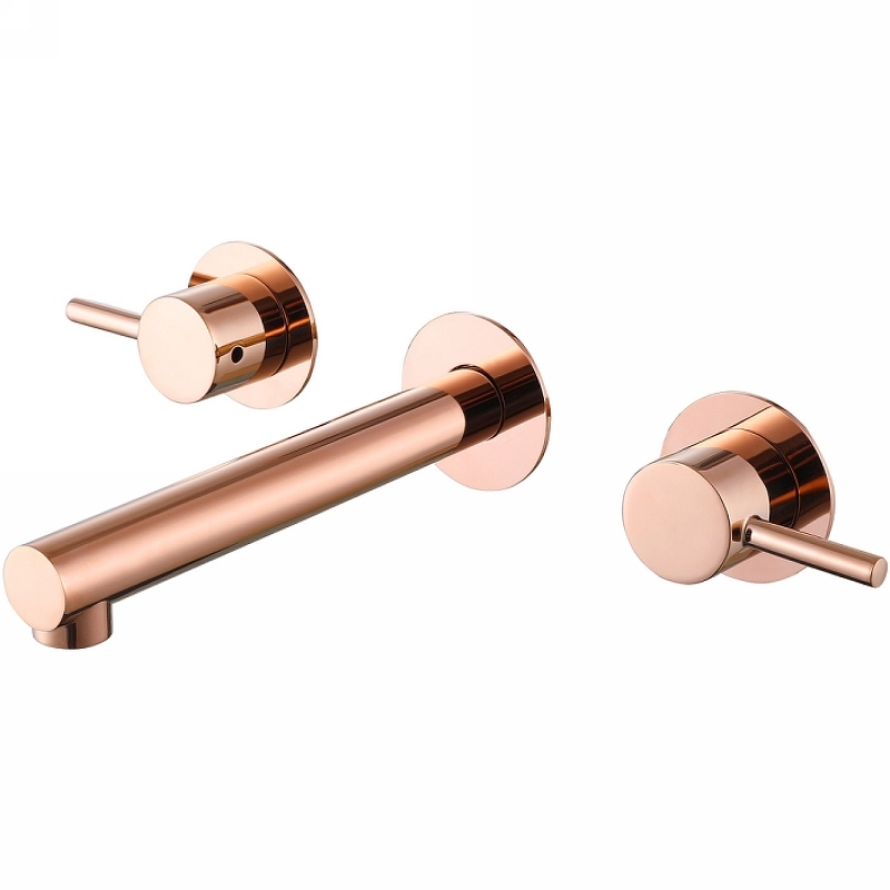 Смеситель для раковины встраиваемый Abber Emotion розовое золото AF88121RG - 0