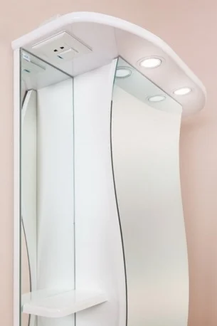 Зеркало-шкаф Onika Лилия 65 R с подсветкой, белый  206511 - 1