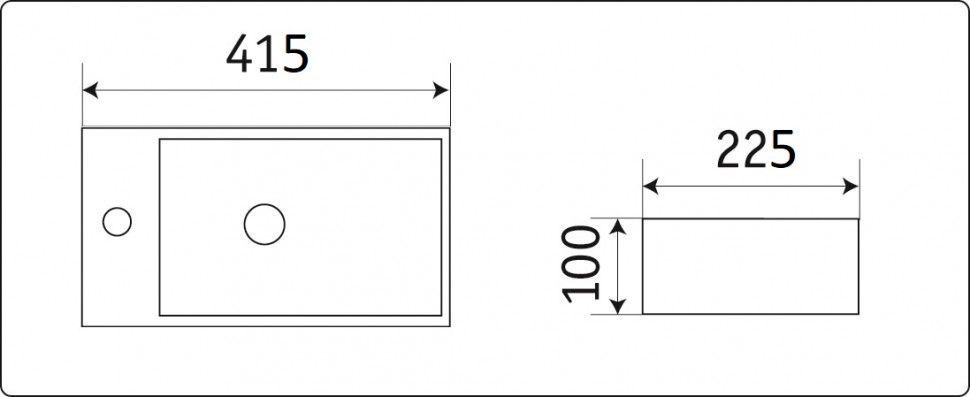 Раковина накладная Ceramalux N 40 белый  D1043 - 1
