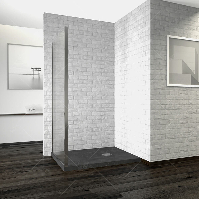 Душевая стенка RGW Z-004 80х195 профиль хром стекло прозрачное 352200408-11 - 1