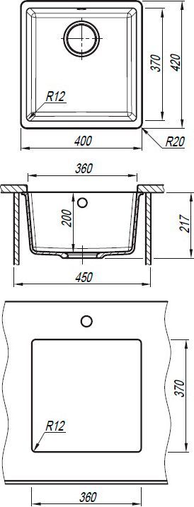 Мойка из гранита Florentina Вега коричневый  22.310.B0360.306 - 1