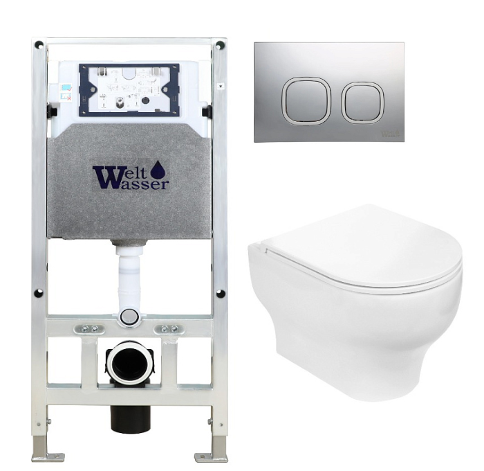 Комплект Weltwasser AMBERG 506 ST + ERLENBACH 004 GL-WT + AMBERG RD-CR  10000006860 - 0