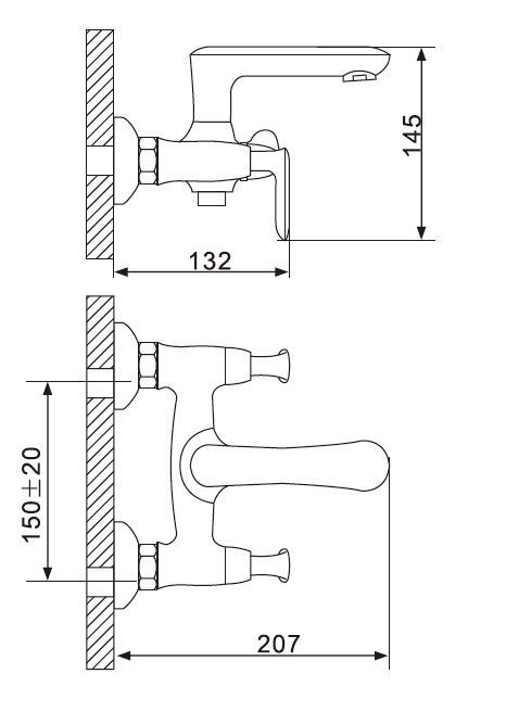 Смеситель для ванны Gappo Rapide G3012 - 2