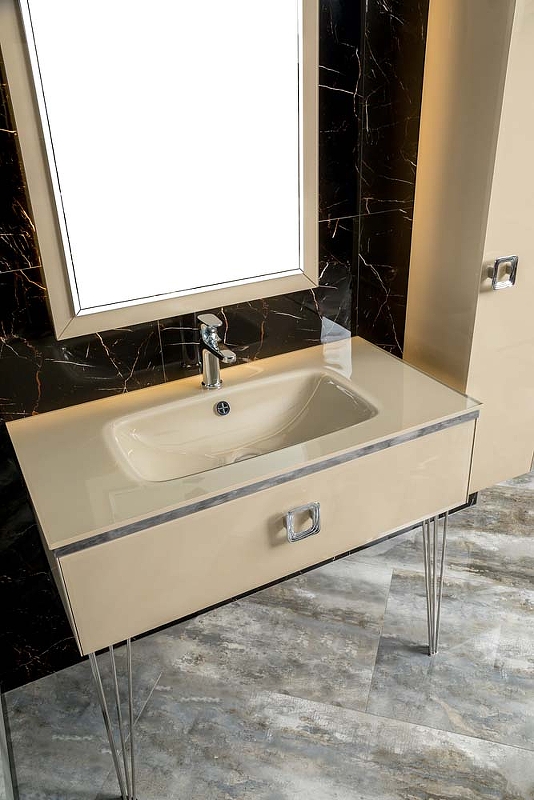 Тумба под раковину Armadi Art Lucido 100 бежевый 770-100-CP - 3