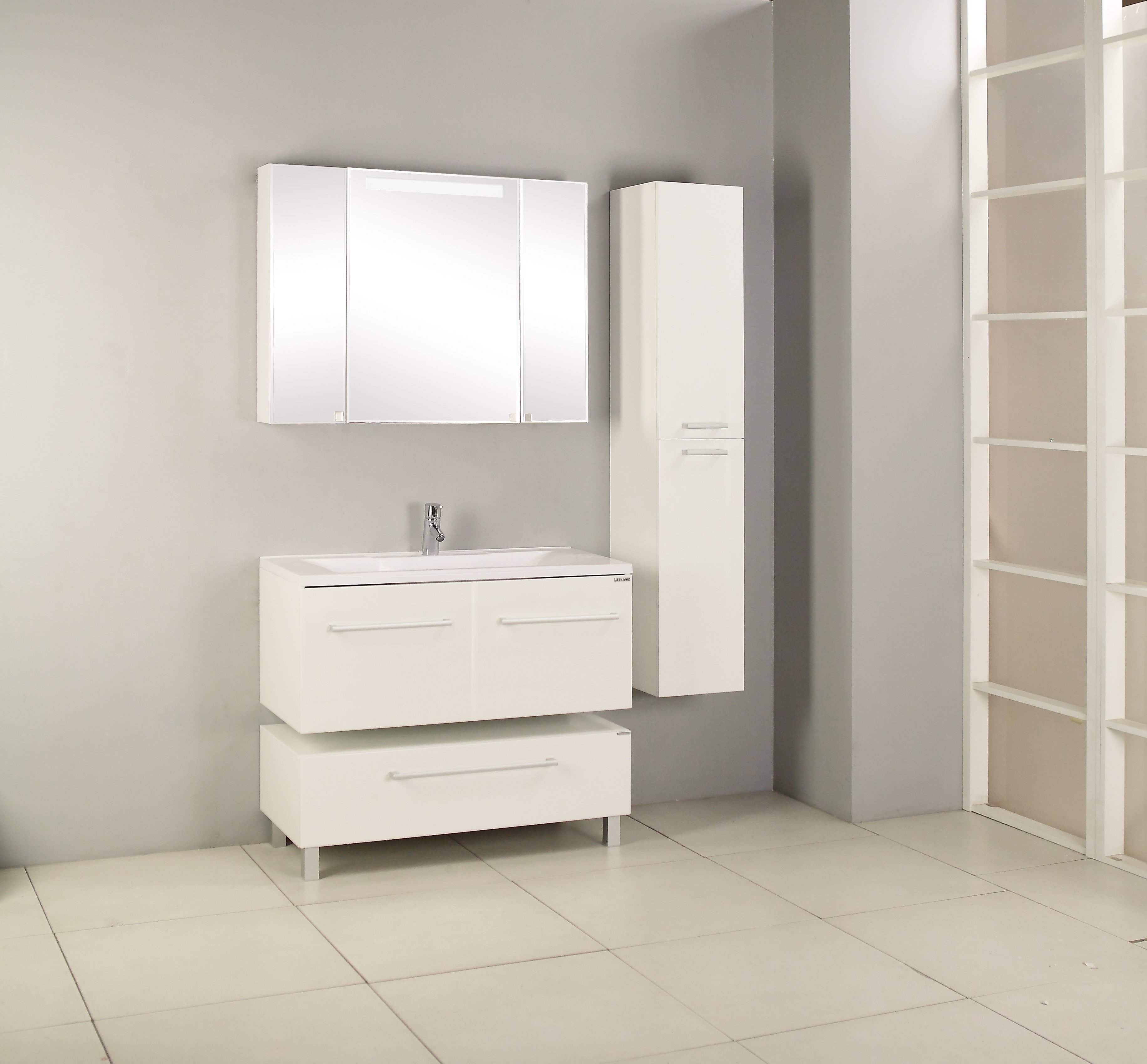 Комплект мебели Aquaton Мадрид 100 белый - 0