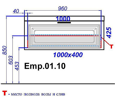 Тумба с раковиной Aqwella 5 stars Империя 100 белый глянец - 10