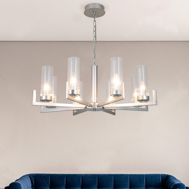 Подвесная люстра Eurosvet Arganie 60133/8 серебро - 4