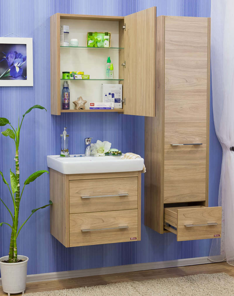 Шкаф-пенал Sanflor Ларго 2 вяз швейцарский R Н0000000519 - 4