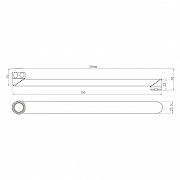 Излив плоский 500 мм, хром LM9475C - 1