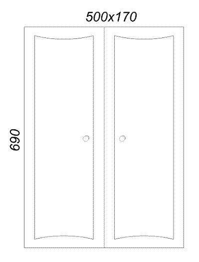 Шкаф Aqwella Барселона В5 двухстворчатый Ba.04.03 - 1