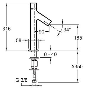 Смеситель Jacob Delafon Talan E10379RU-CP для раковины - 1