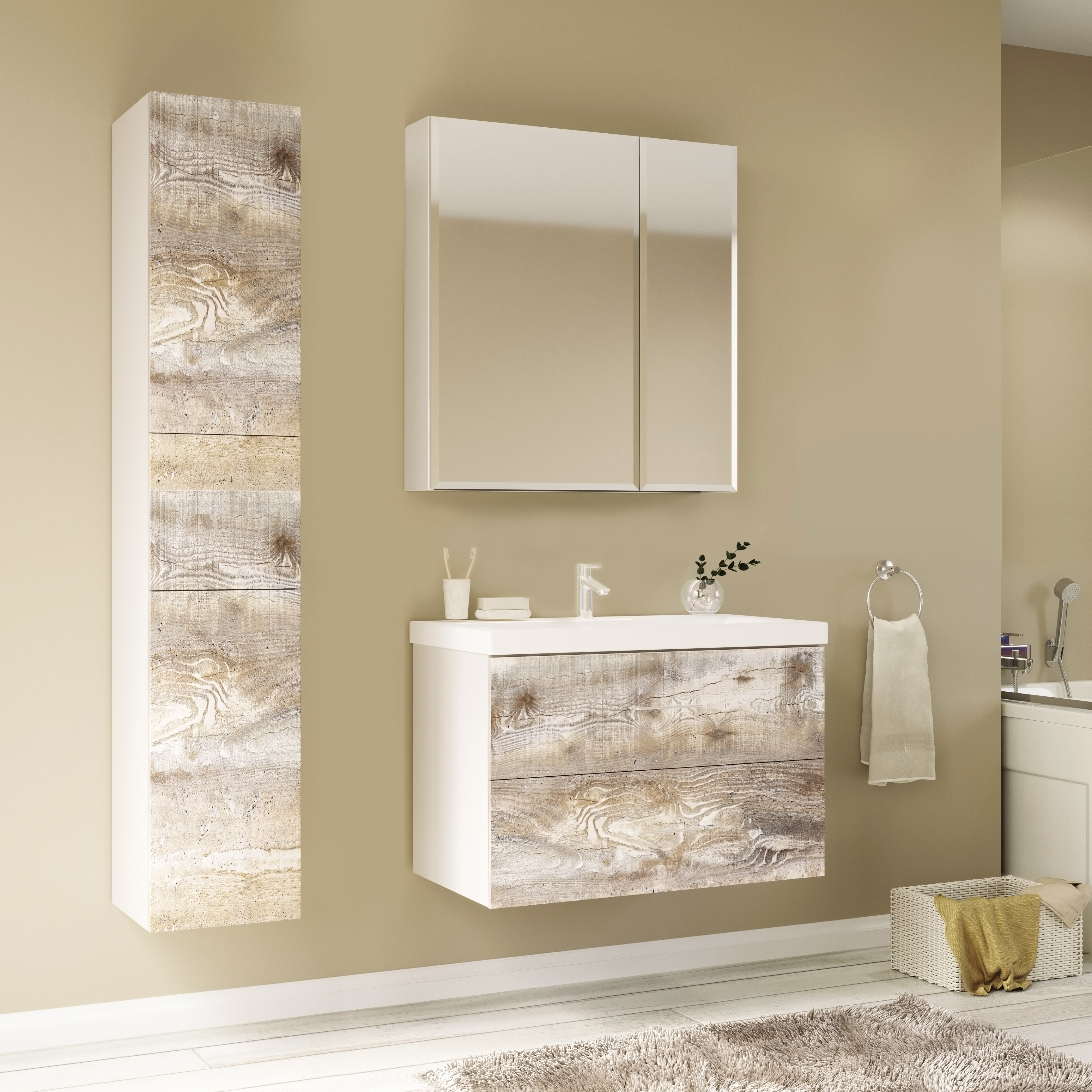 Зеркало-шкаф Marka One  70 см (У37179) 4604613312688 - 1