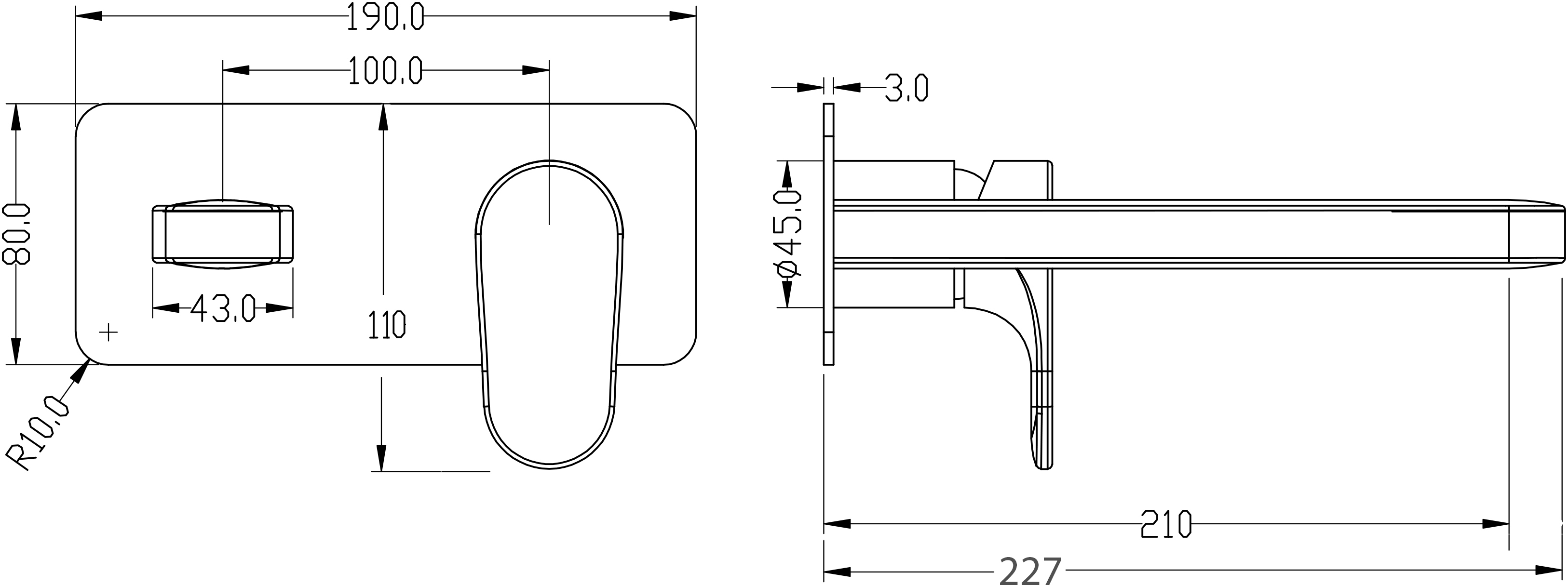 Смеситель Boheme Spectre 455-Gm С ВНУТРЕННЕЙ ЧАСТЬЮ, для раковины, gunmetal - 1