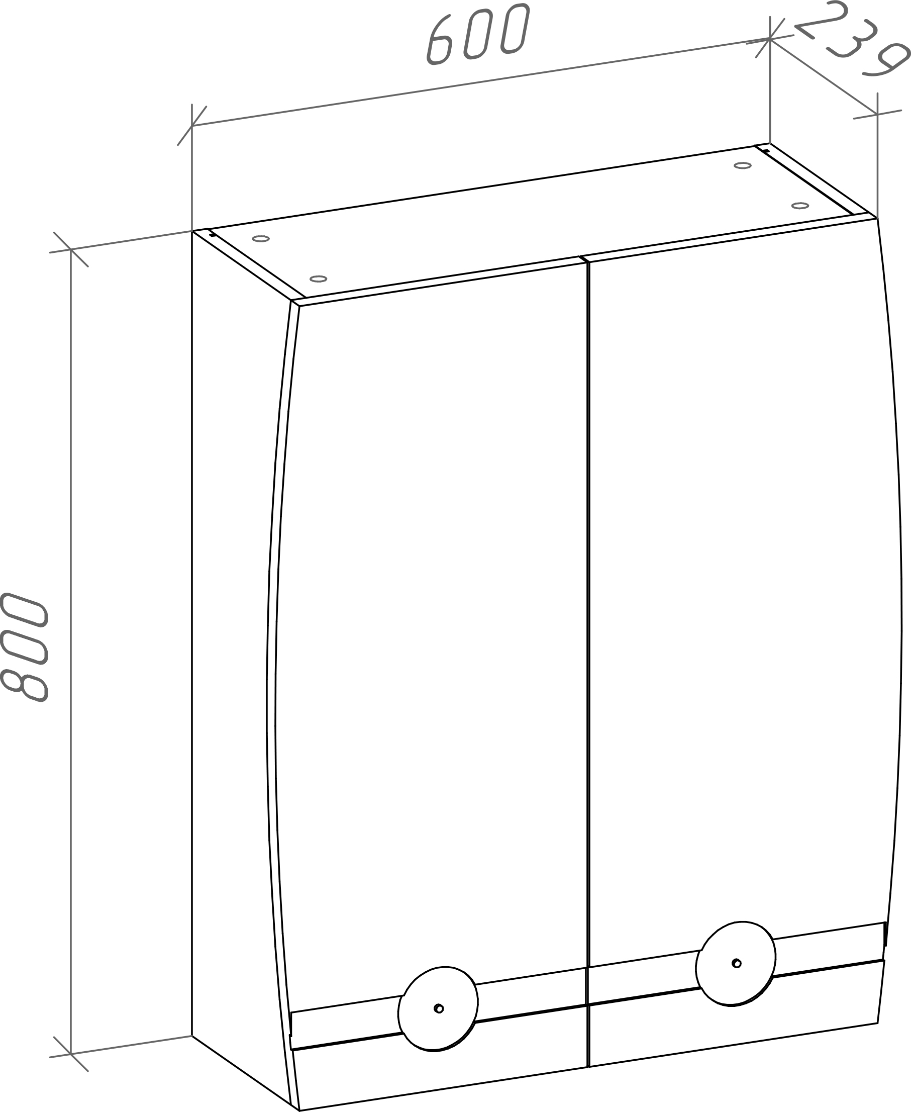 Шкаф Bellezza Абрис 60 4649709190016 - 1