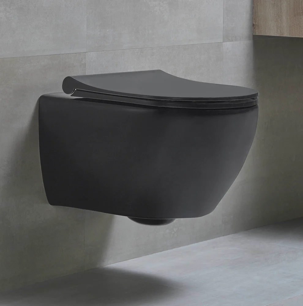 Унитаз подвесной beWash Bogen черный матовый с функцией биде и сиденьем микролифт 88303270 - 3