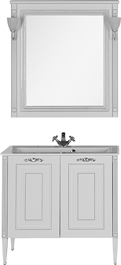 Тумба с раковиной Aquanet Паола 90 белая 181762 - 3