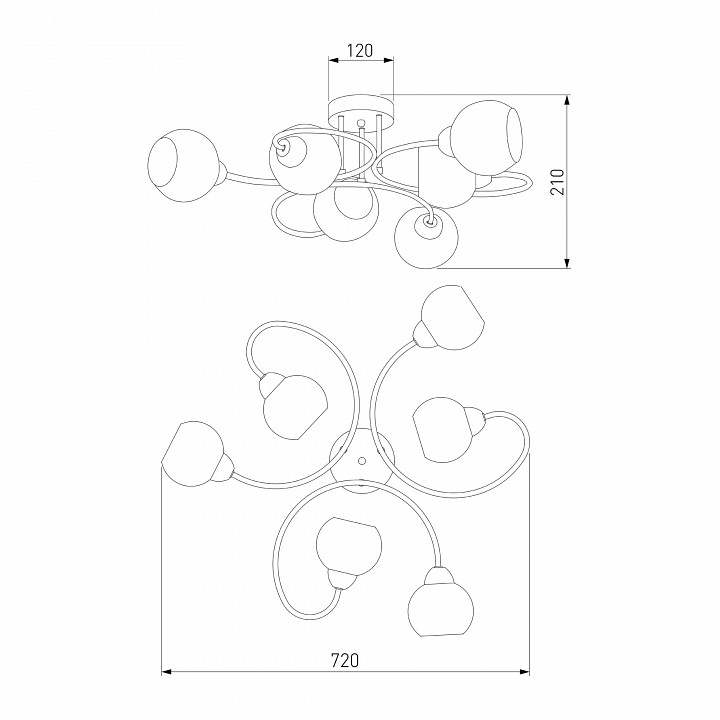 Потолочная люстра Eurosvet Tulia 30136/6 хром - 1