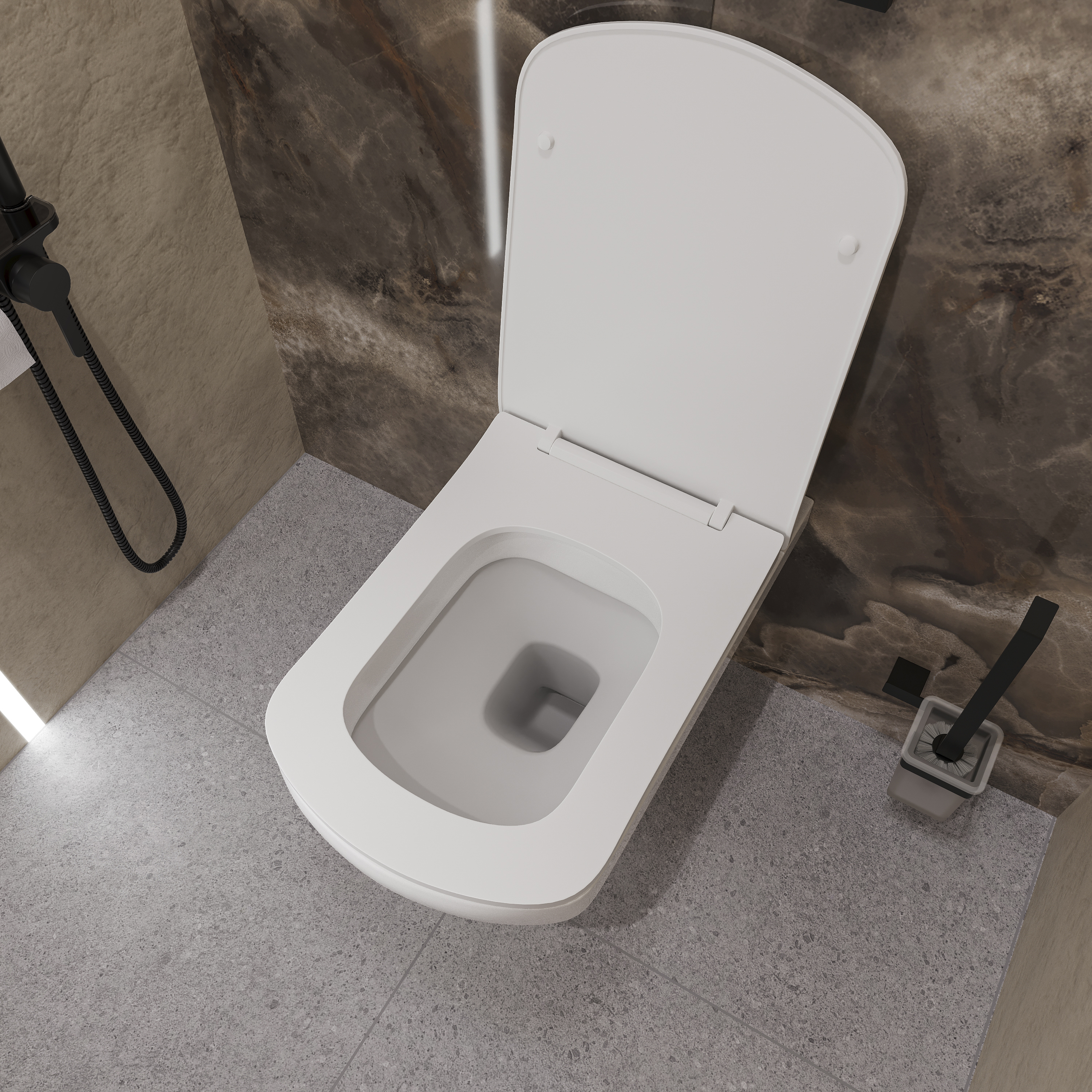 Комплект Унитаз подвесной STWORKI Хальмстад SETK2804-0606-001-1-6000 с микролифтом + Система инсталляции для унитазов STWORKI 510162 с кнопкой смыва 230823 хром матовый 561307 - 3