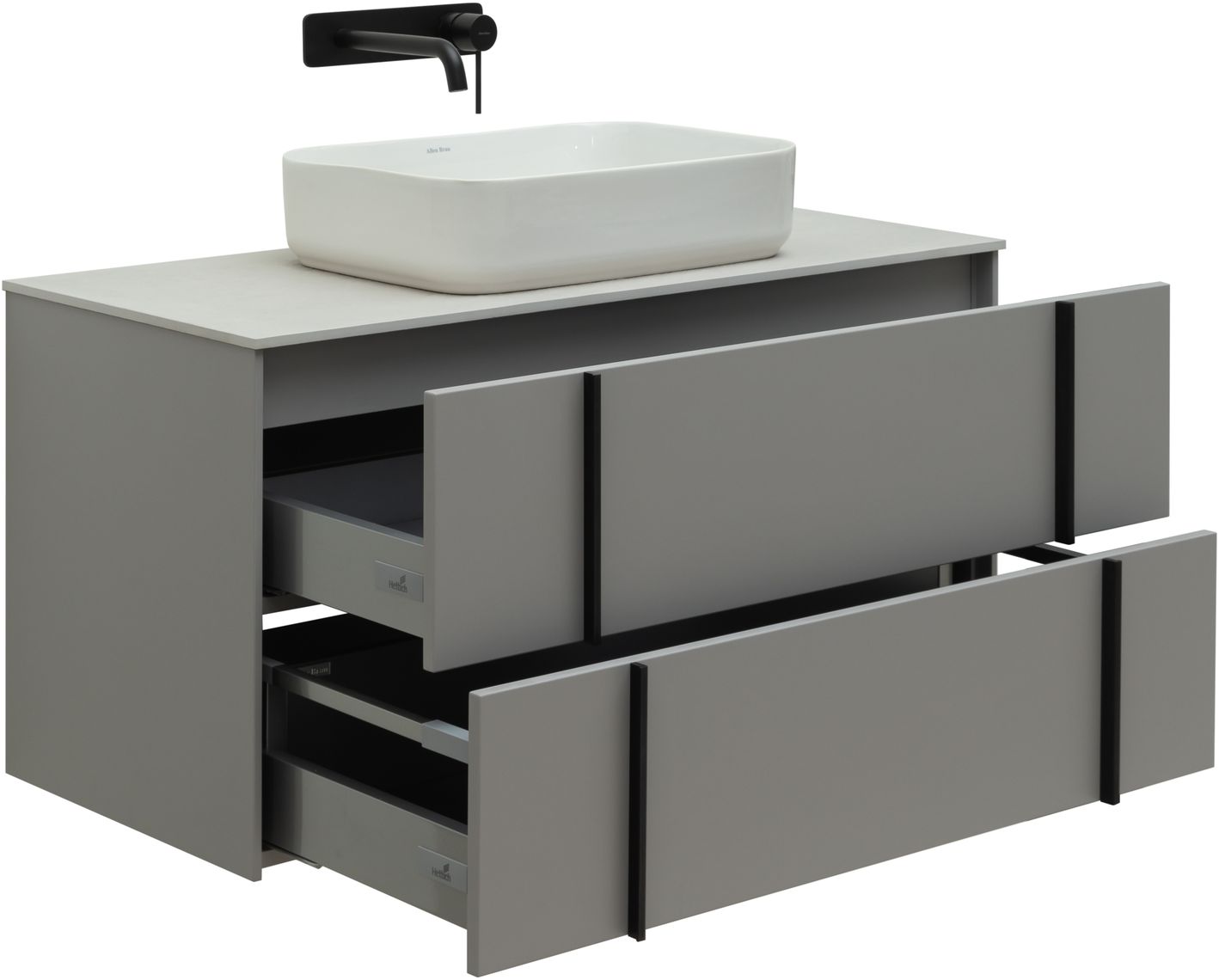 Тумба под раковину Allen Brau Reality 100 серый матовый 1.32007.PGM - 5