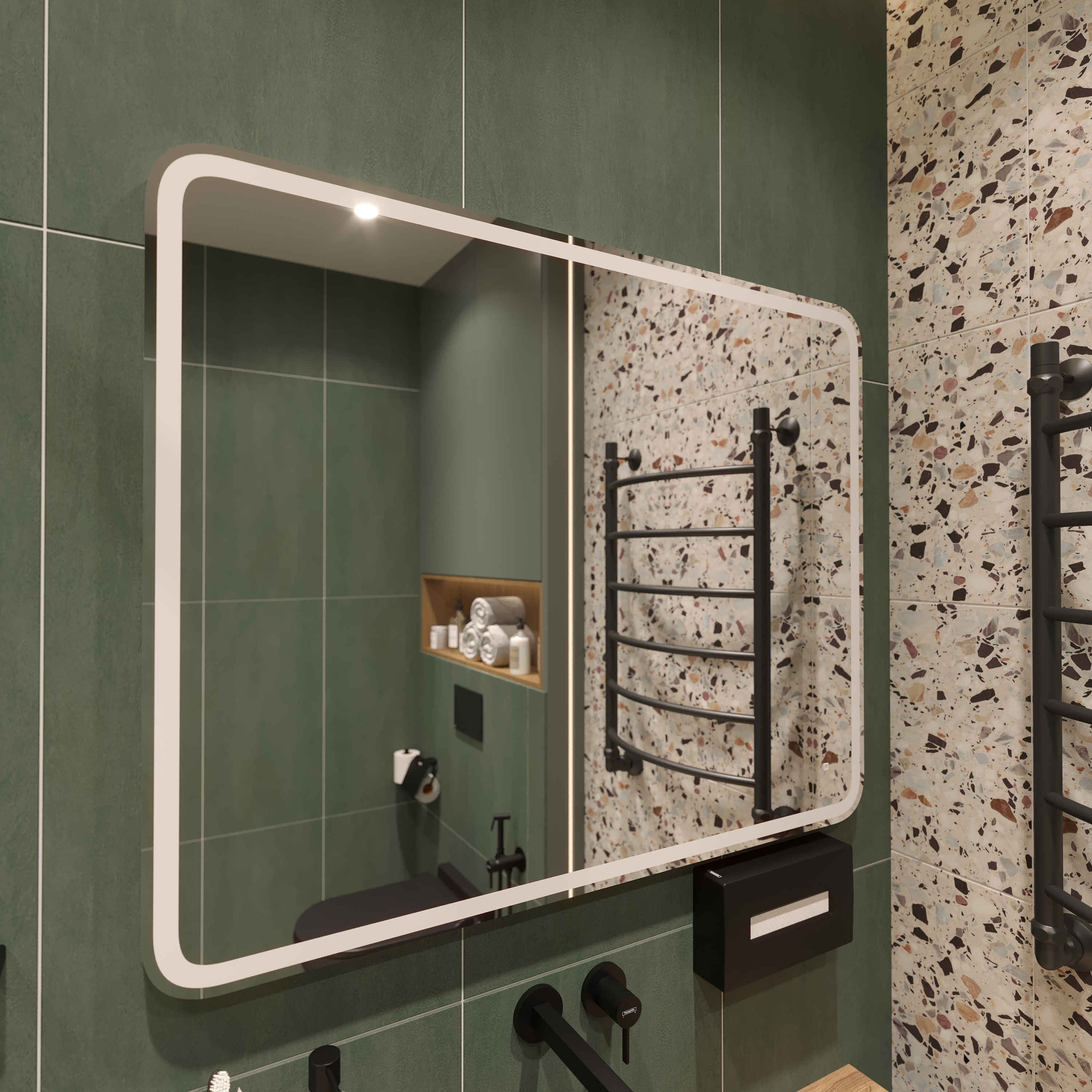 Зеркало DIWO Коломна 100 с подсветкой ЗЛП122 - 0