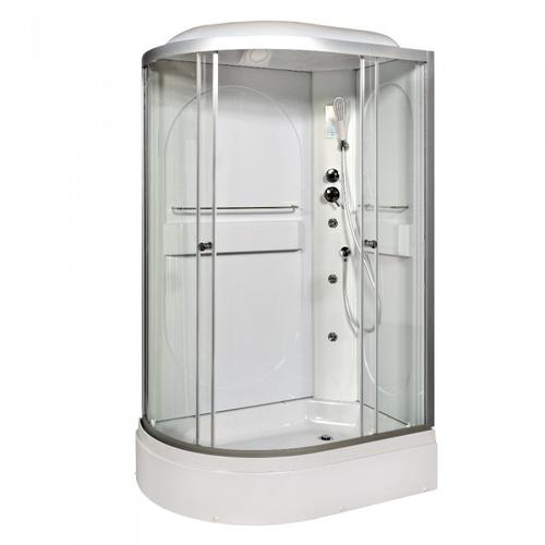 Душевая кабина Deto L 120х80 с электрикой и гидромассажем, хром  L520RGM+EL - 0