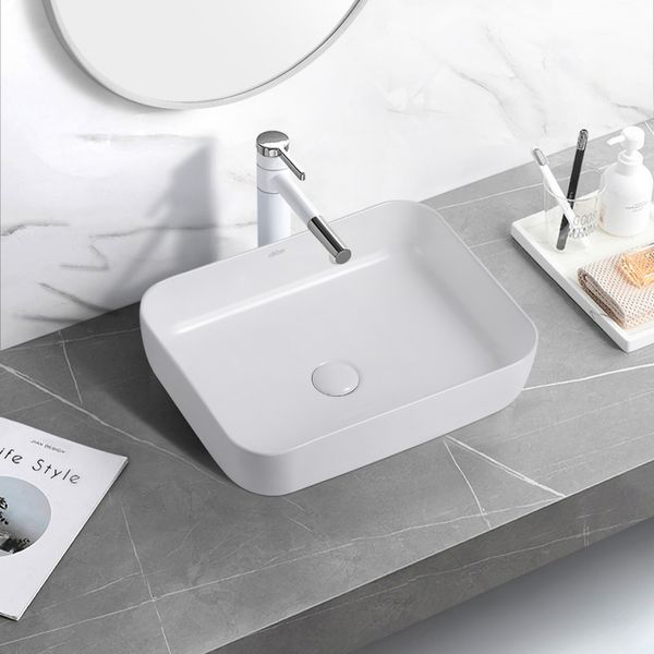 Раковина накладая ABBER Rechteck 50 белая  AC2202 - 3