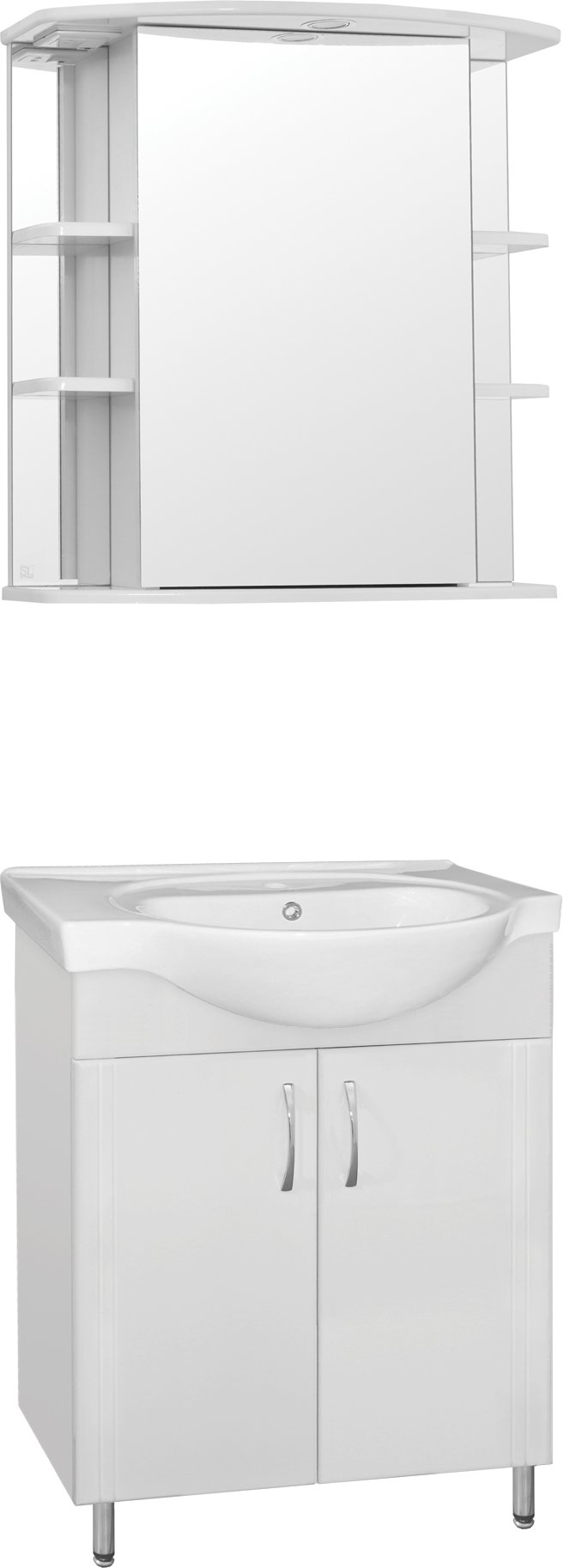 Тумба с раковиной Style Line Эко Стандарт №23 70 белая - 3