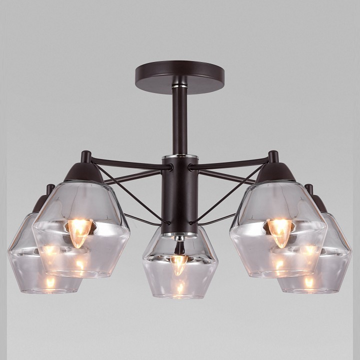 Люстра на штанге Eurosvet Takara 70135/5 кофе - 0