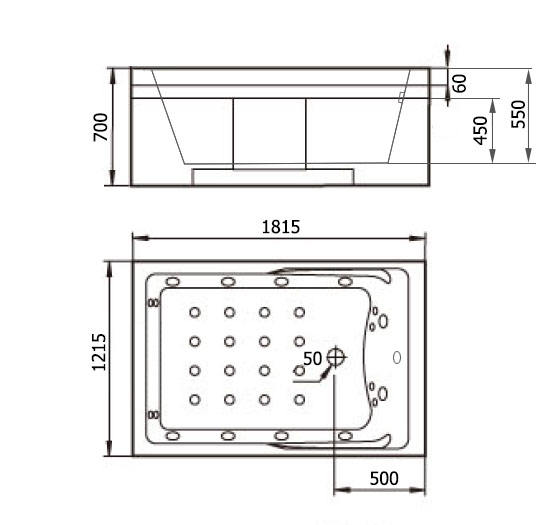 Гидромассажная ванна Gemy  181.5x121.5 см  G9061 K L - 4