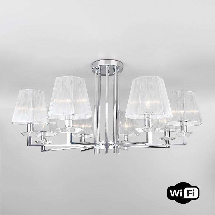 Люстра на штанге Eurosvet Alegria 60125/8 хром Smart (60114/8) - 1