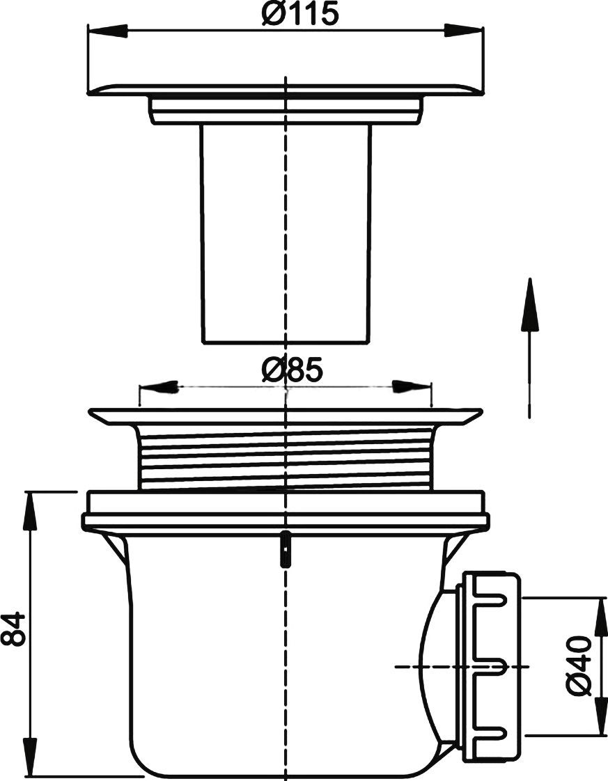 Сифон для поддона AlcaPlast A48 - 3