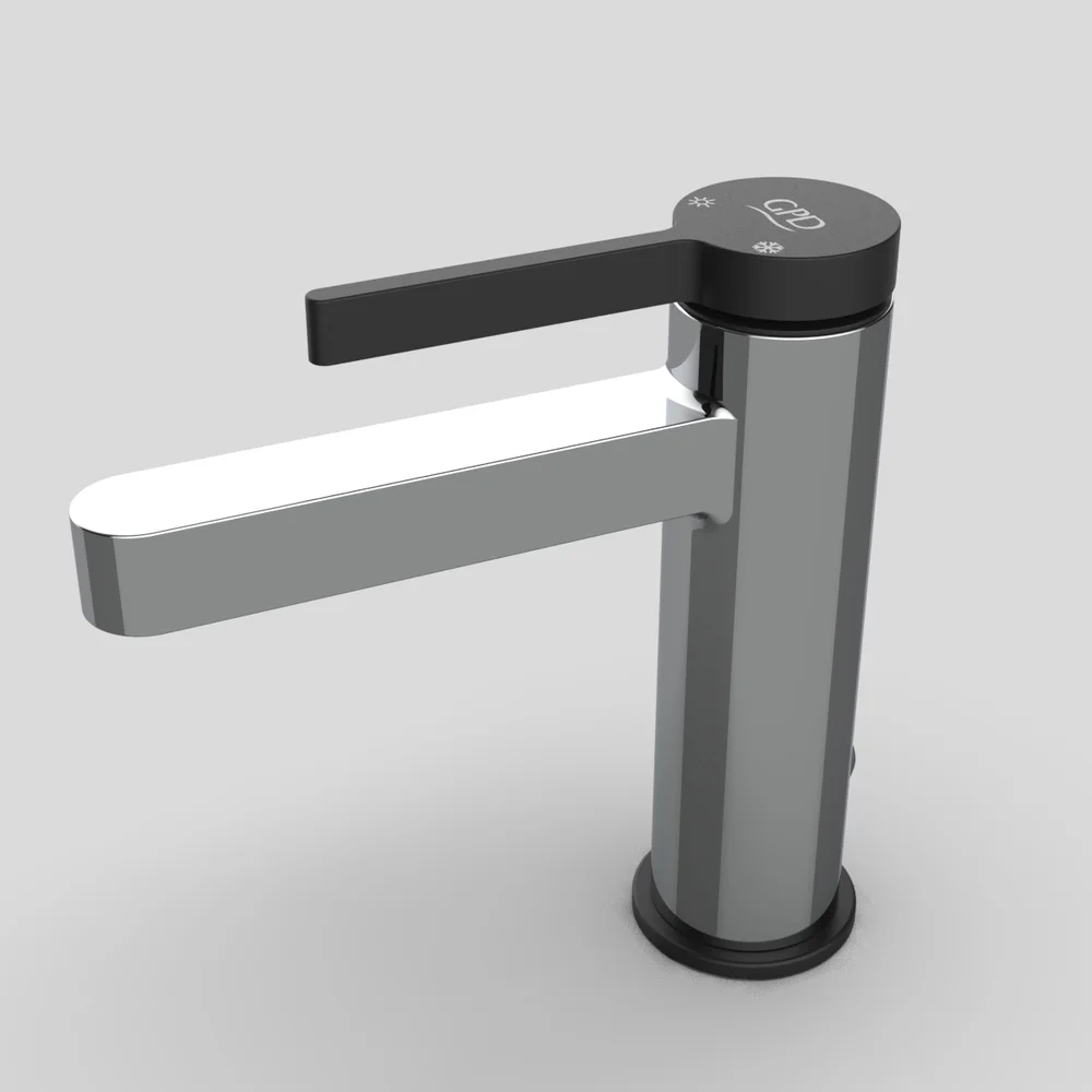 Смеситель для раковины GPD Gildo хром - черный матовый MLB165-K-S - 2