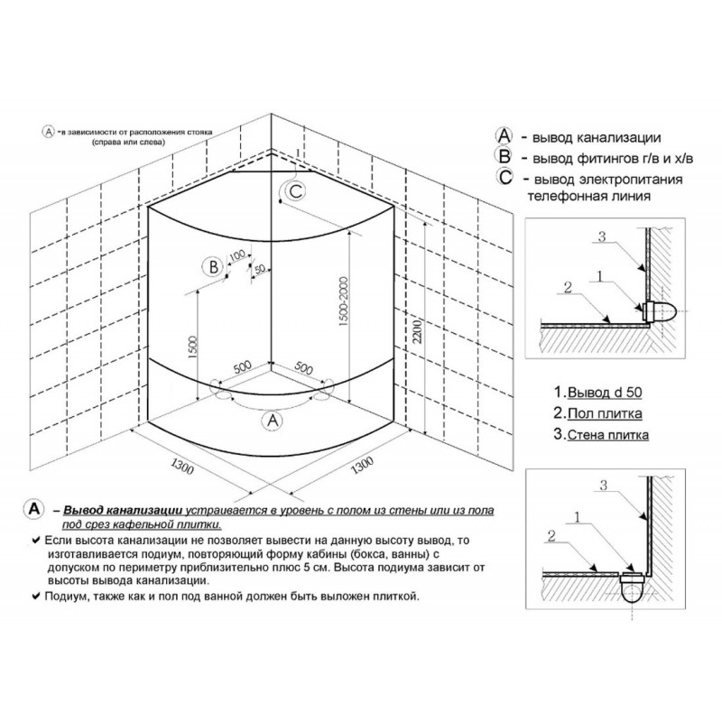Душевой бокс Frank 130х130 с гидромассажем и баней F-651 - 3