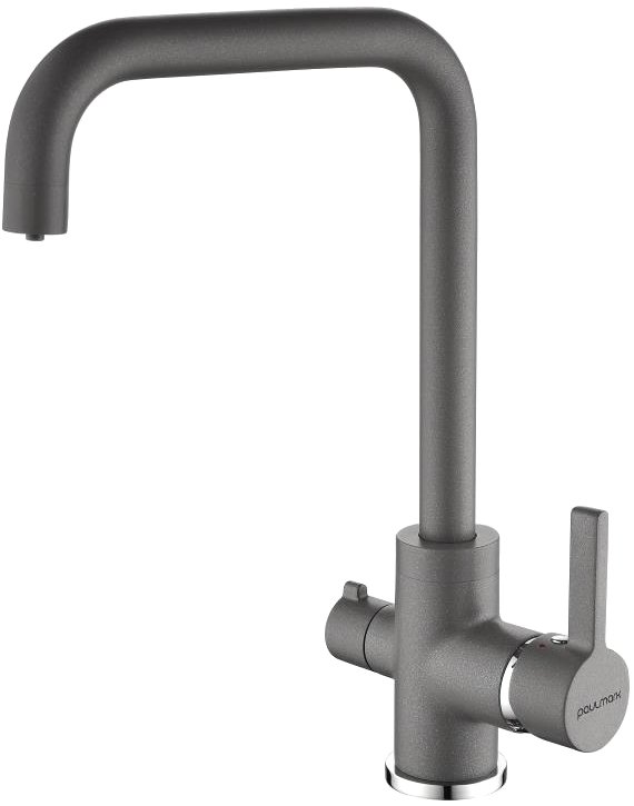 Смеситель Paulmark Logas для кухонной мойки, серый металлик Lo213021-402 - 0