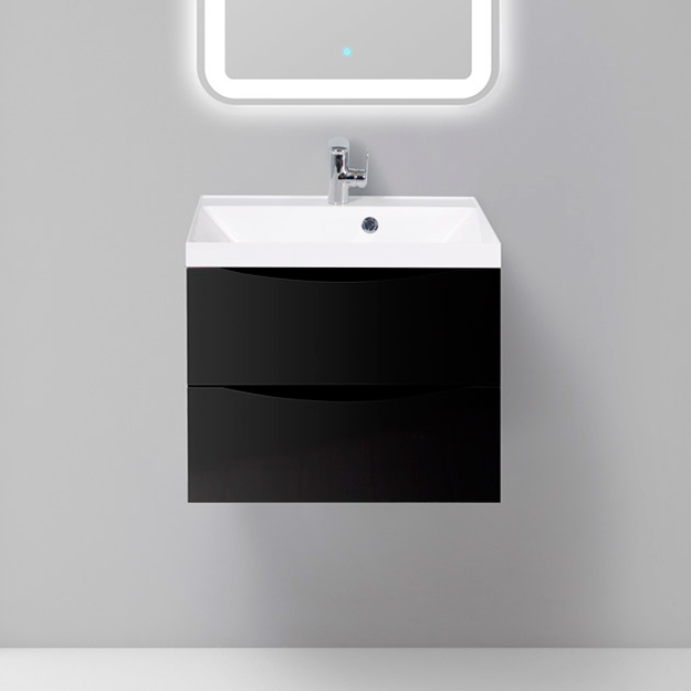 Тумба под раковину Belbagno Marino 60 черный MARINO-600-2C-SO-NL-P - 0