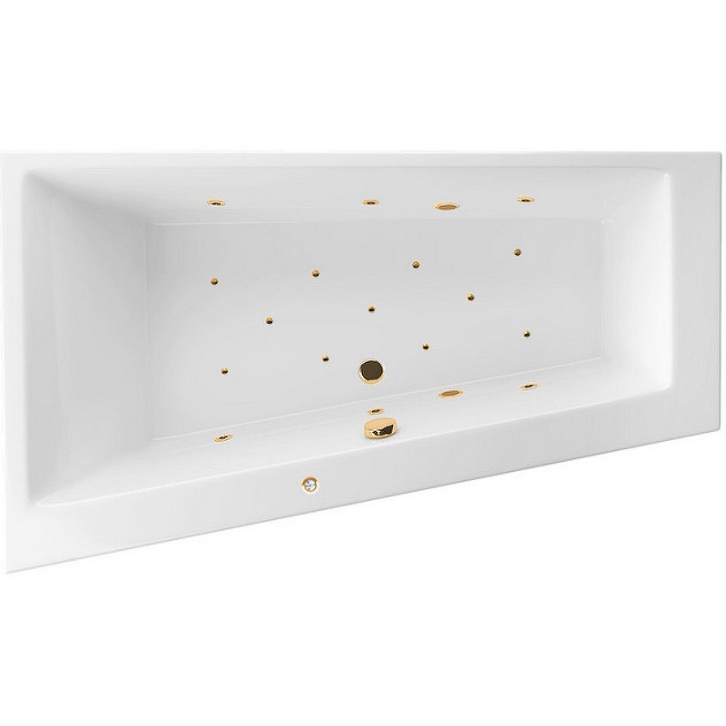 Акриловая ванна Excellent Sfera 170х100 левая белая золото с гидромассажем WAEX.SFL17.RELAX.GL - 0