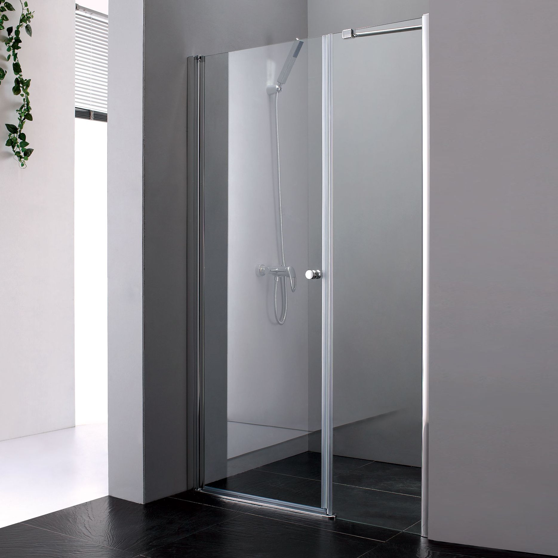 Душевая дверь Cezares Elena 190 хром стекло прозрачное ELENA-W-B-11-100+90-C-Cr - 4