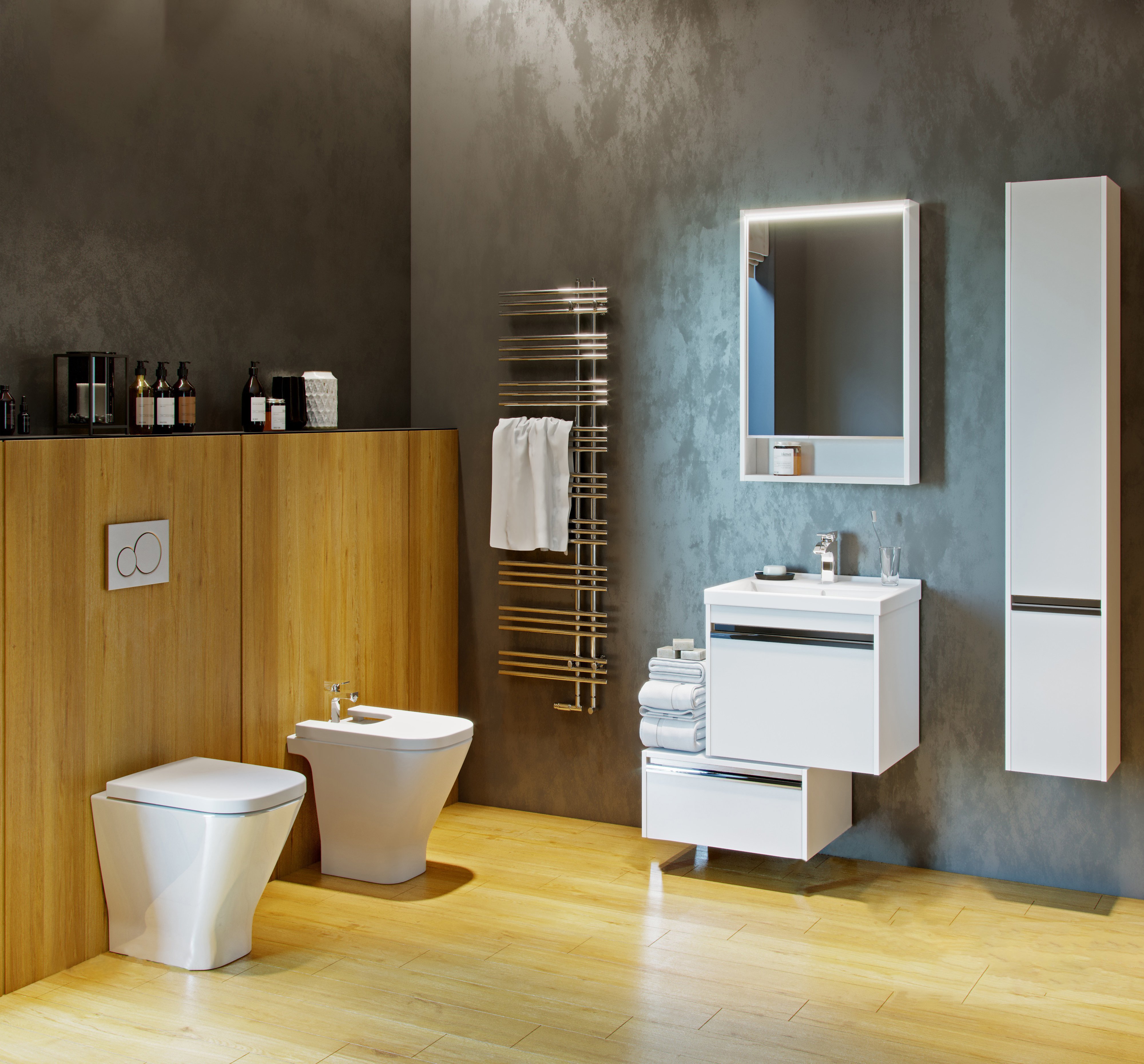 Шкаф-пенал Aquaton Капри 30 R белый глянцевый 1A230503KP01R - 3