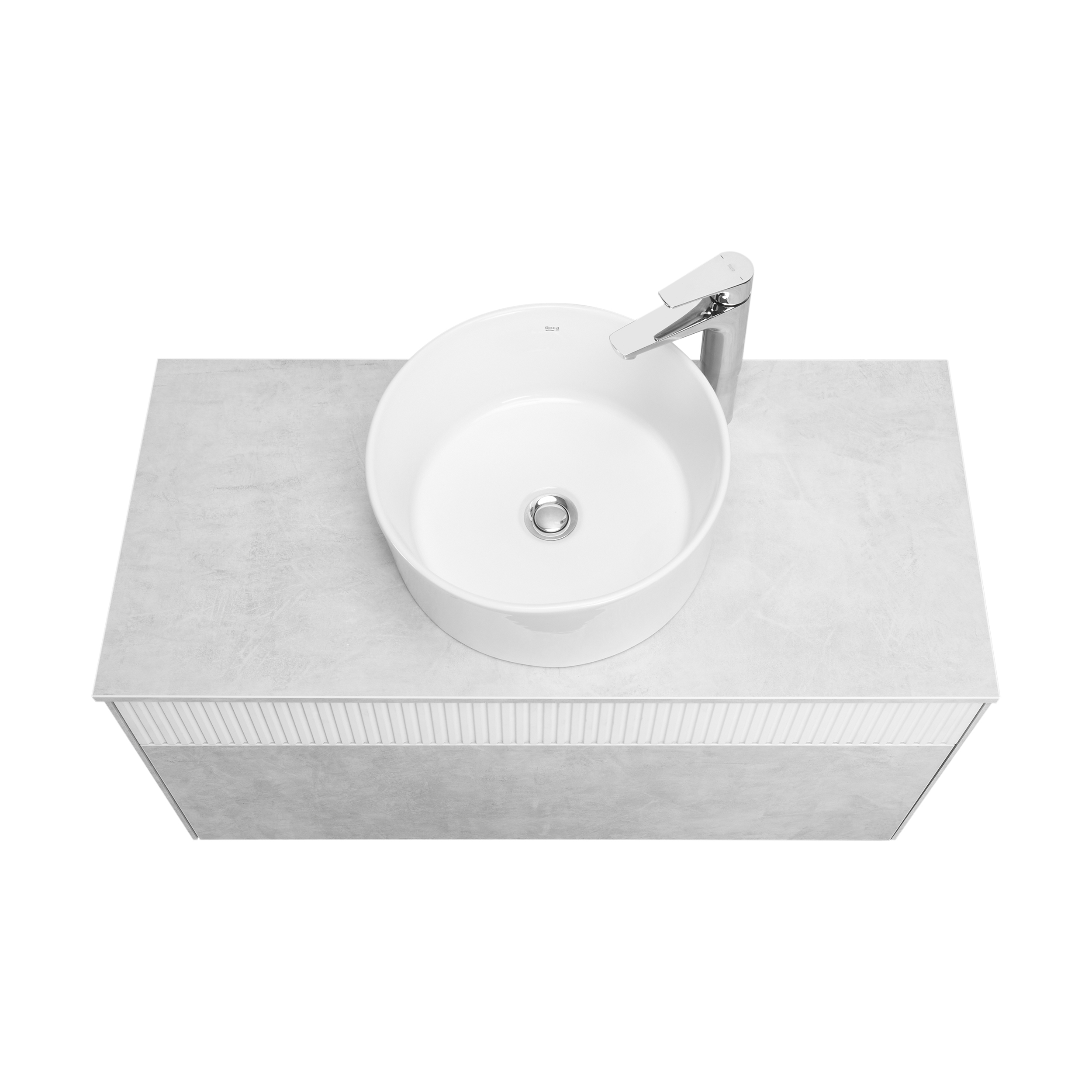 Тумба под раковину Aquaton Марбл 100 белый-серый 1A276301MH4C0 - 11