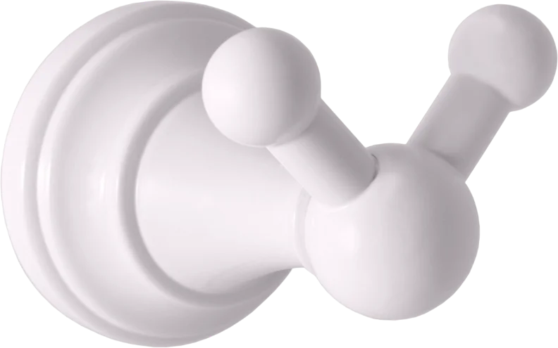 Крючок двойной Rav Slezak Morava белый глянцевый MKA0102B - 0