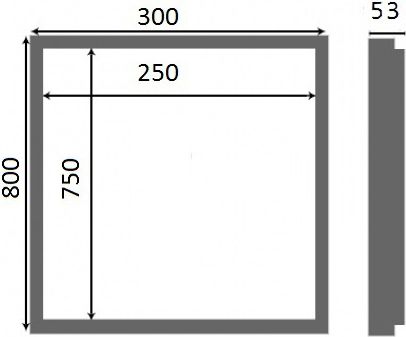 Люк настенный Люкер AL-KR 80x30 - 11