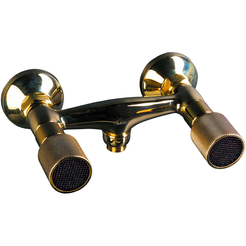 Смеситель для душа Boheme Royal Cristal золото с черными кристаллами Preciosa 294-Royal/CRST black - 0