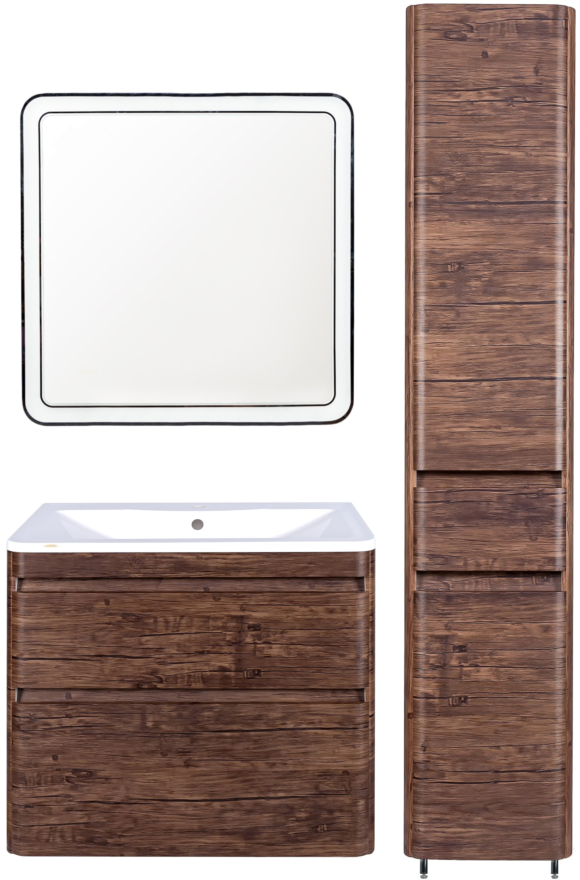 Тумба для комплекта Style Line Атлантика 90 Люкс Plus, подвесная, старое дерево СС-00002209 - 1