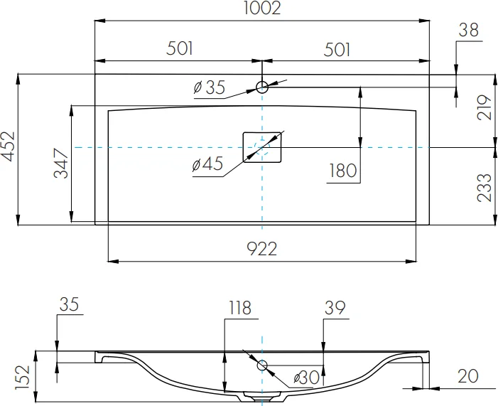Комплект мебели Aquaton Римини 100 черный глянец - 10