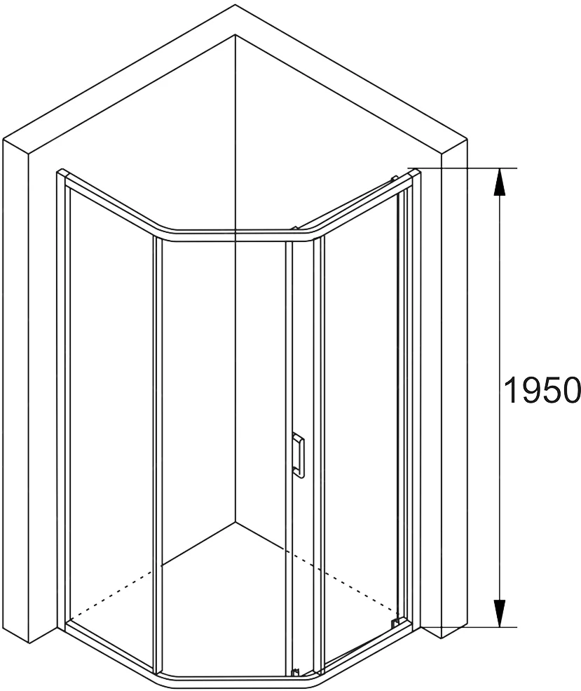 Душевой уголок RGW Passage PA-86 100x120 профиль хром стекло прозрачное 38088602-11 - 2