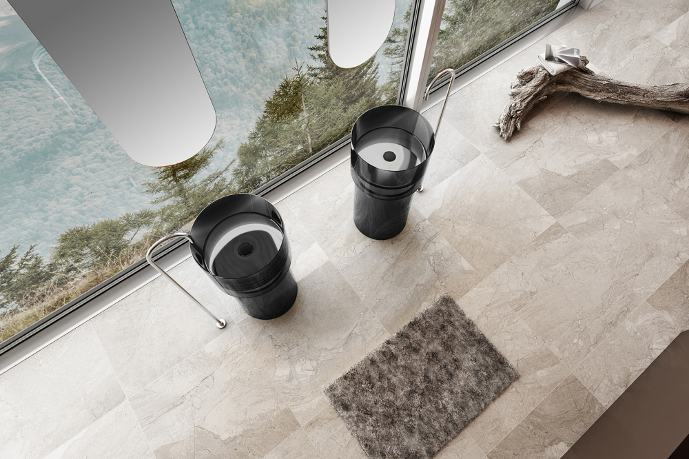 Раковина напольная ABBER Kristall 45 черный  AT2701Onyx-H - 2