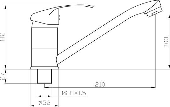 Смеситель Agger Glad A1500000 для кухонной мойки - 2