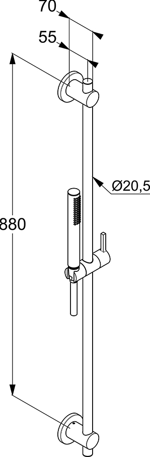 Душевой гарнитур Kludi Nova Fonte Puristic черный 2084039-15 - 1